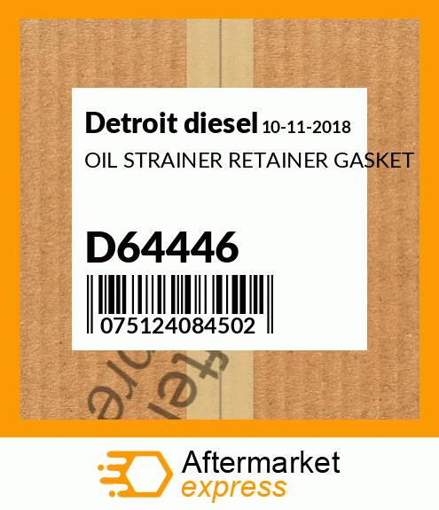 OIL STRAINER RETAINER GASKET D64446