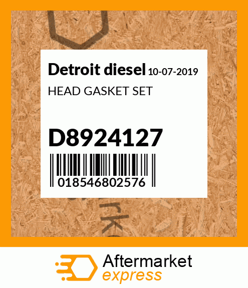 HEAD GASKET SET D8924127