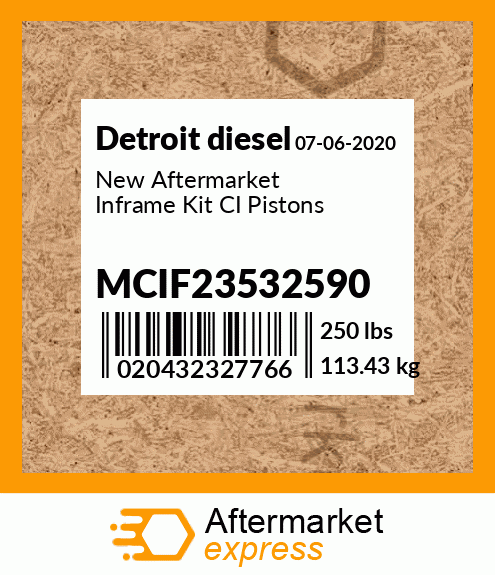 New Aftermarket Inframe Kit CI Pistons MCIF23532590