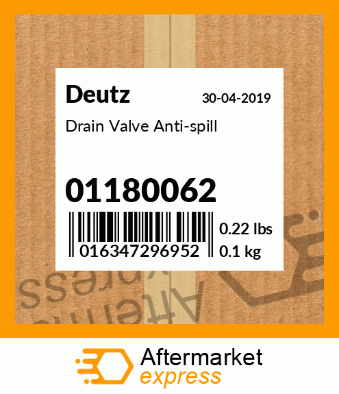 Drain Valve Anti-spill 01180062