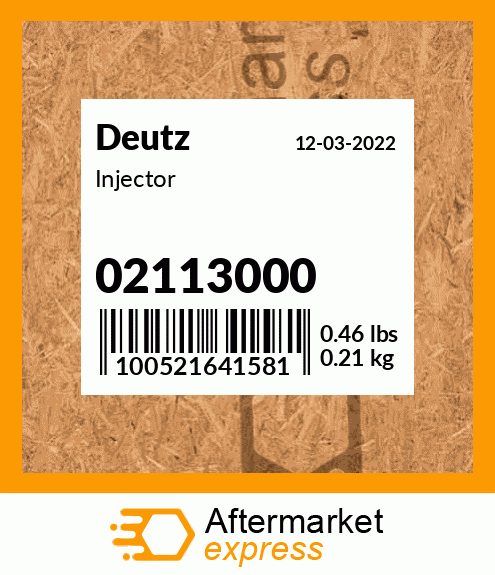 Injector 02113000
