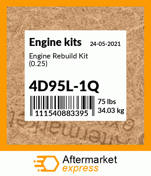 Engine Rebuild Kit (0.25) 4D95L-1Q