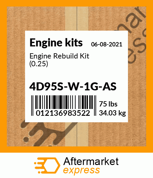 Engine Rebuild Kit (0.25) 4D95S-W-1G-AS