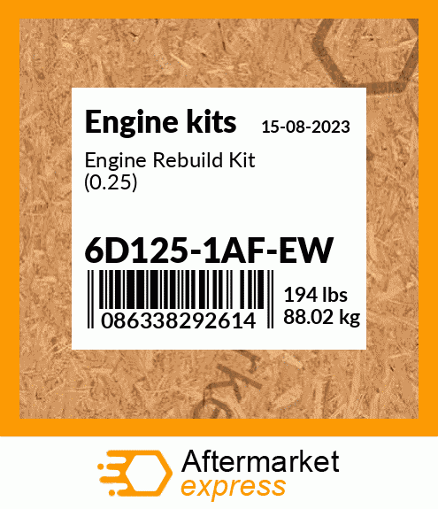 Engine Rebuild Kit (0.25) 6D125-1AF-EW