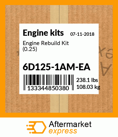 Engine Rebuild Kit (0.25) 6D125-1AM-EA