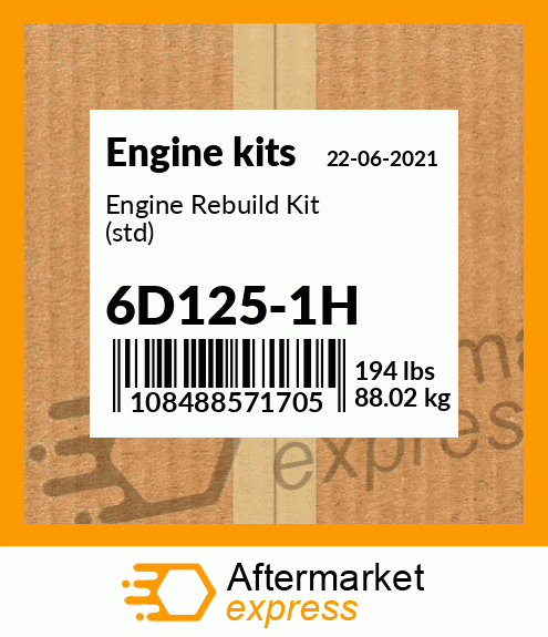 Engine Rebuild Kit (std) 6D125-1H
