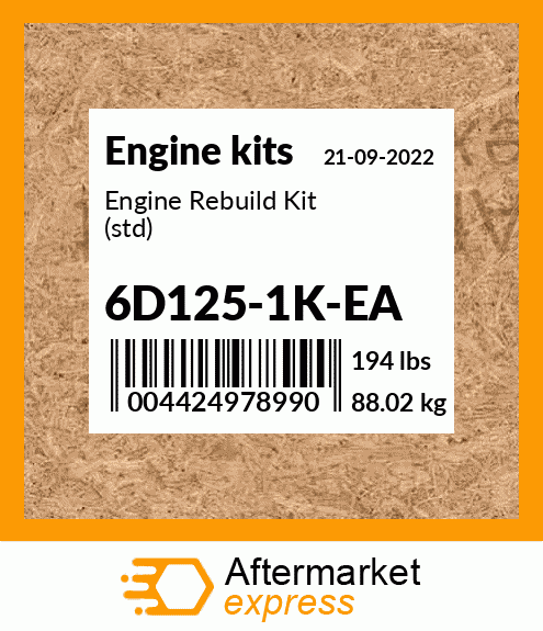 Engine Rebuild Kit (std) 6D125-1K-EA