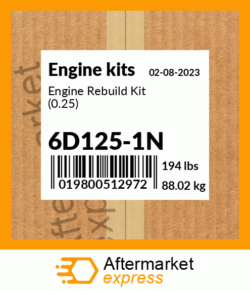 Engine Rebuild Kit (0.25) 6D125-1N