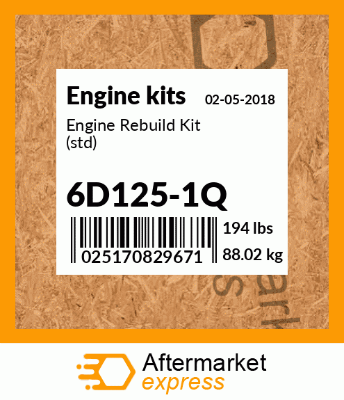 Engine Rebuild Kit (std) 6D125-1Q
