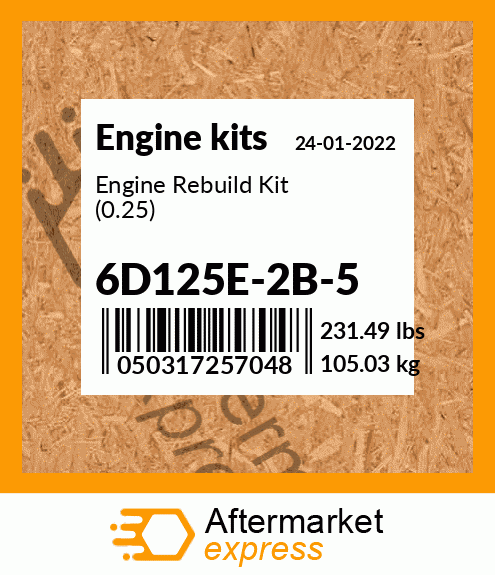 Engine Rebuild Kit (0.25) 6D125E-2B-5