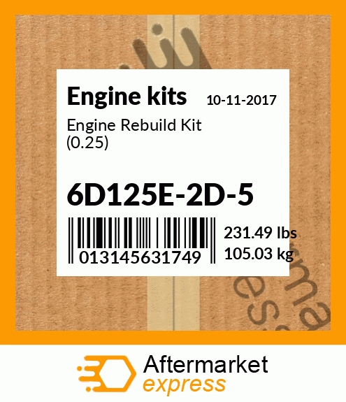 Engine Rebuild Kit (0.25) 6D125E-2D-5