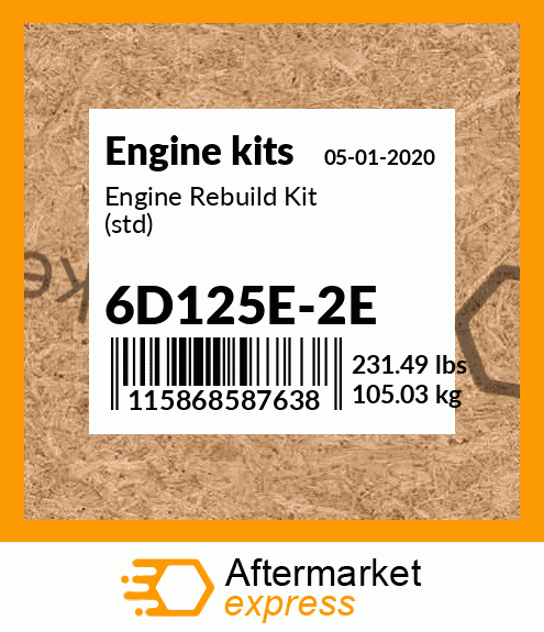 Engine Rebuild Kit (std) 6D125E-2E