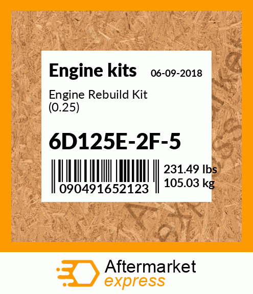 Engine Rebuild Kit (0.25) 6D125E-2F-5
