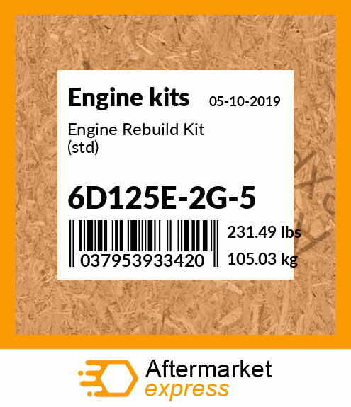 Engine Rebuild Kit (std) 6D125E-2G-5