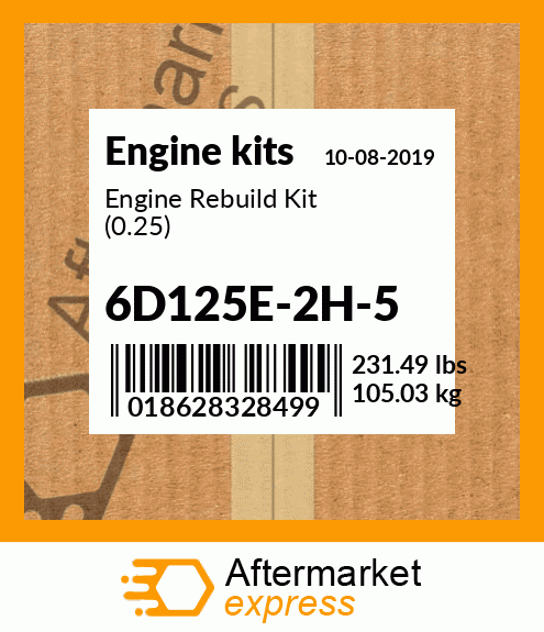 Engine Rebuild Kit (0.25) 6D125E-2H-5