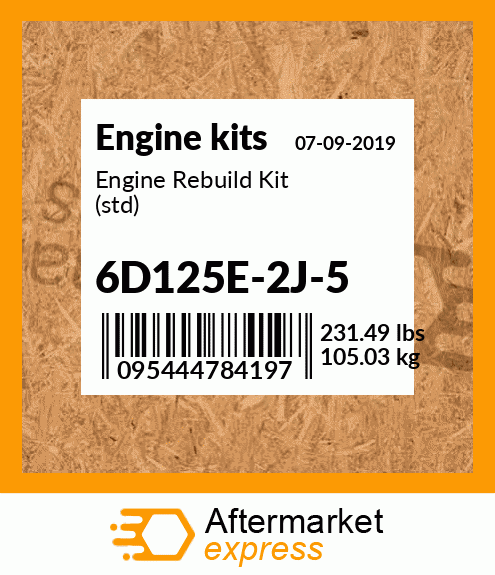 Engine Rebuild Kit (std) 6D125E-2J-5
