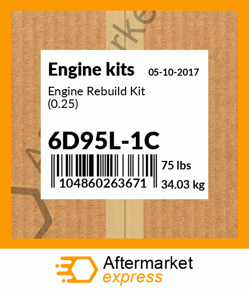 Engine Rebuild Kit (0.25) 6D95L-1C