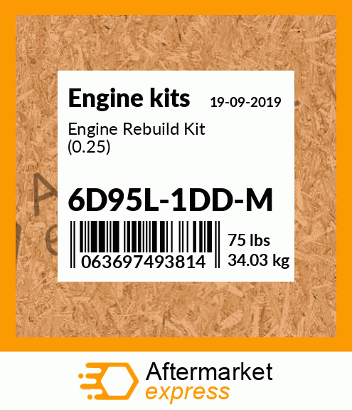 Engine Rebuild Kit (0.25) 6D95L-1DD-M
