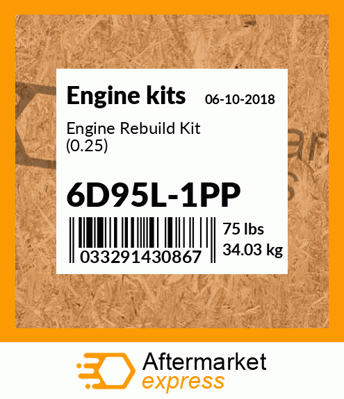 Engine Rebuild Kit (0.25) 6D95L-1PP