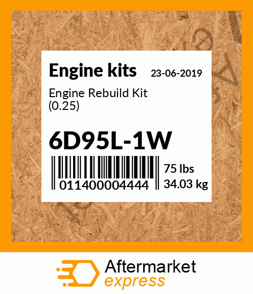 Engine Rebuild Kit (0.25) 6D95L-1W
