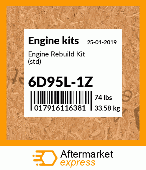 Engine Rebuild Kit (std) 6D95L-1Z