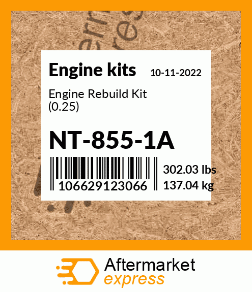 Engine Rebuild Kit (0.25) NT-855-1A