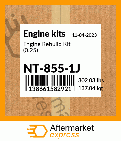 Engine Rebuild Kit (0.25) NT-855-1J