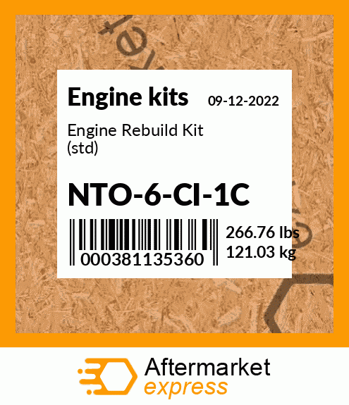 Engine Rebuild Kit (std) NTO-6-CI-1C