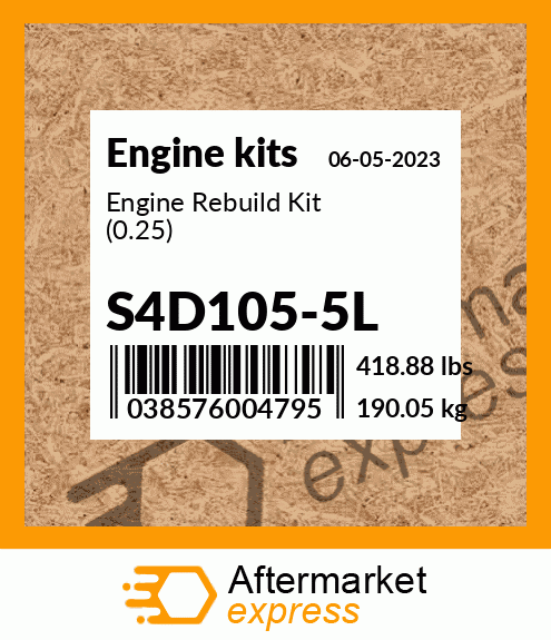Engine Rebuild Kit (0.25) S4D105-5L