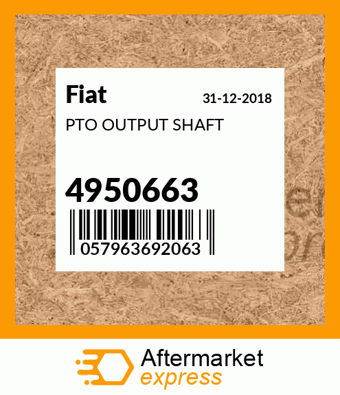 PTO OUTPUT SHAFT 4950663