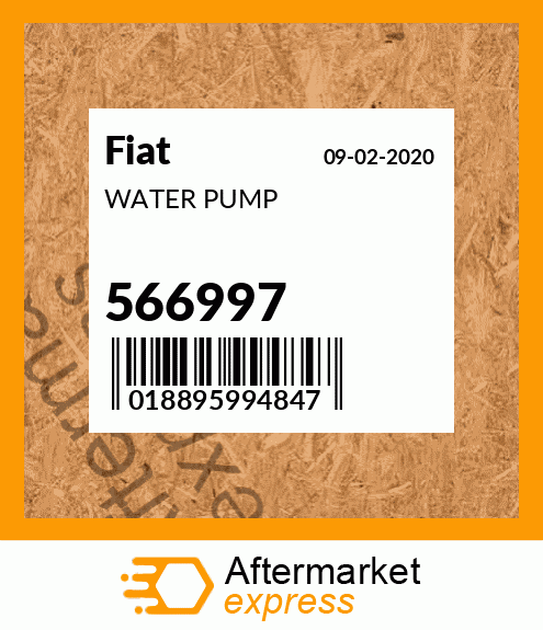 WATER PUMP 566997