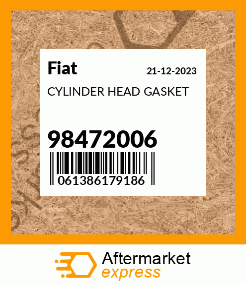 CYLINDER HEAD GASKET 98472006
