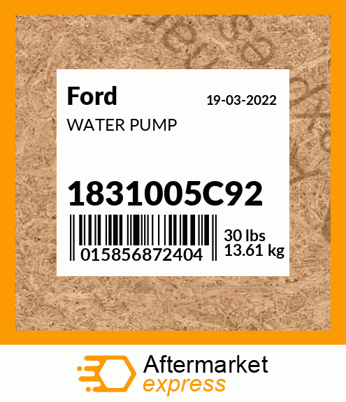 WATER PUMP 1831005C92