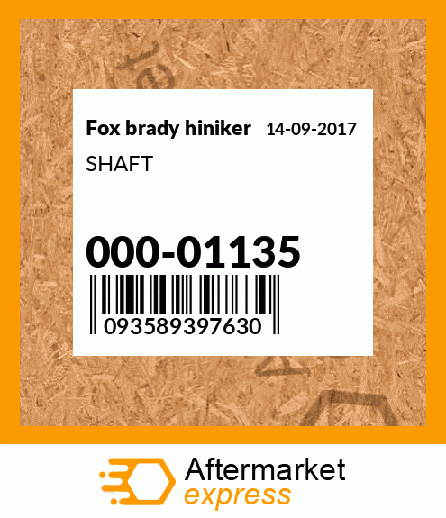 SHAFT 000-01135