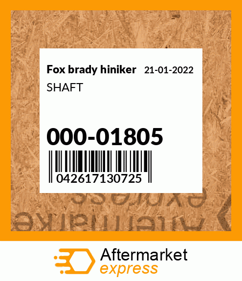 SHAFT 000-01805