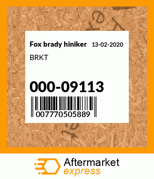 BRKT 000-09113