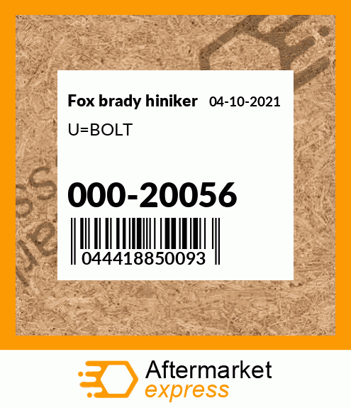 U_BOLT 000-20056