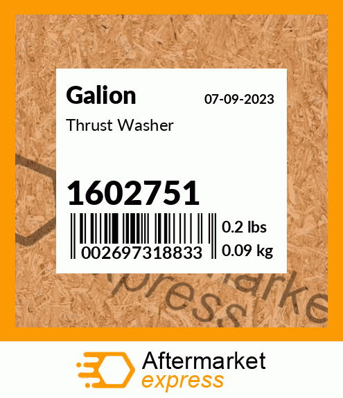 Thrust Washer 1602751