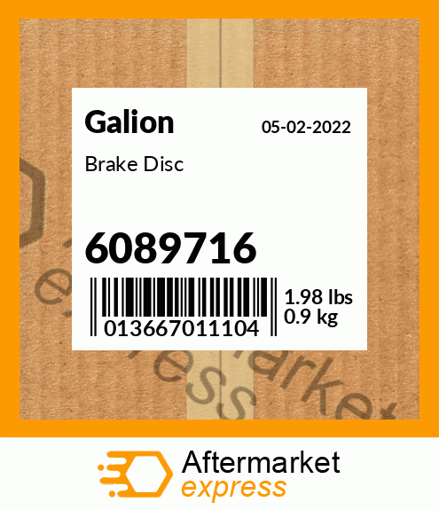Brake Disc 6089716