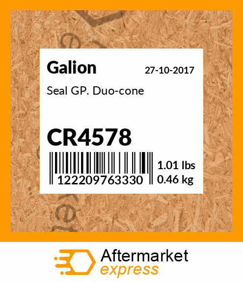 Seal GP. Duo-cone CR4578