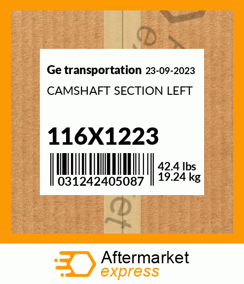 CAMSHAFT SECTION LEFT 116X1223
