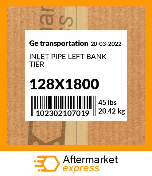 INLET PIPE LEFT BANK TIER 128X1800