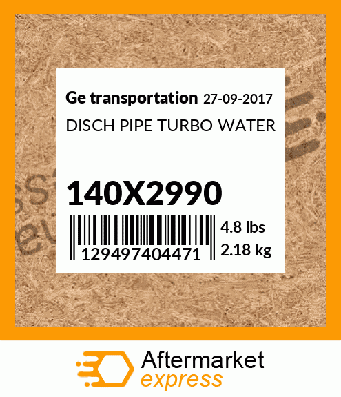 DISCH PIPE TURBO WATER 140X2990
