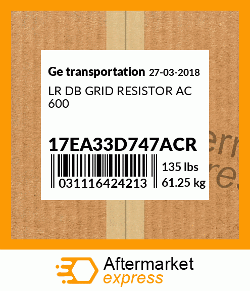 LR DB GRID RESISTOR AC 600 17EA33D747ACR