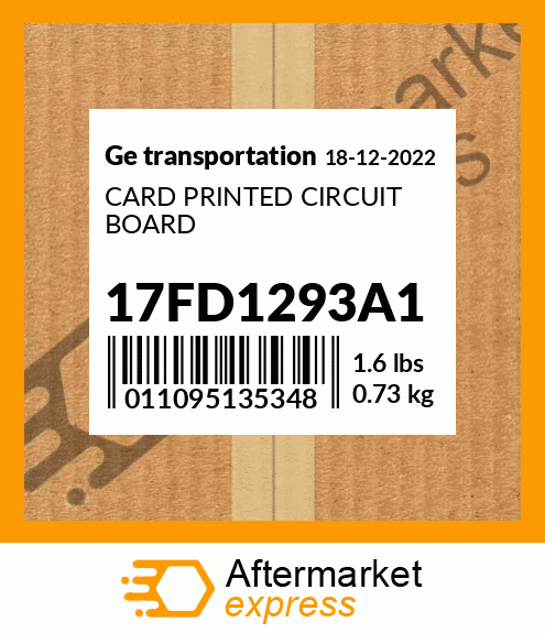 CARD PRINTED CIRCUIT BOARD 17FD1293A1