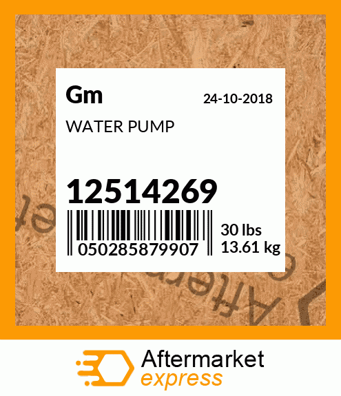 WATER PUMP 12514269