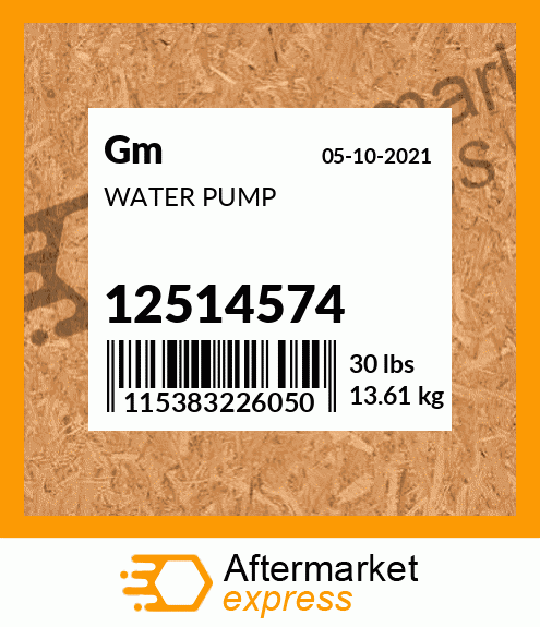 WATER PUMP 12514574