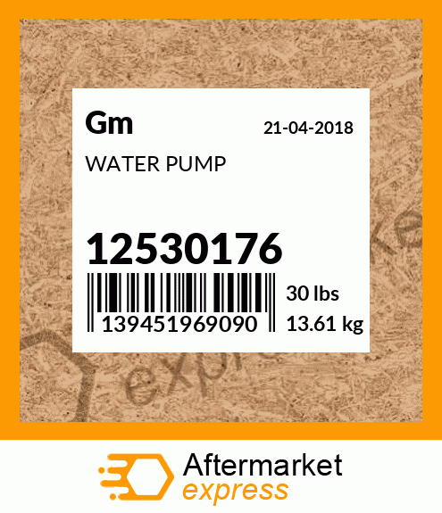 WATER PUMP 12530176
