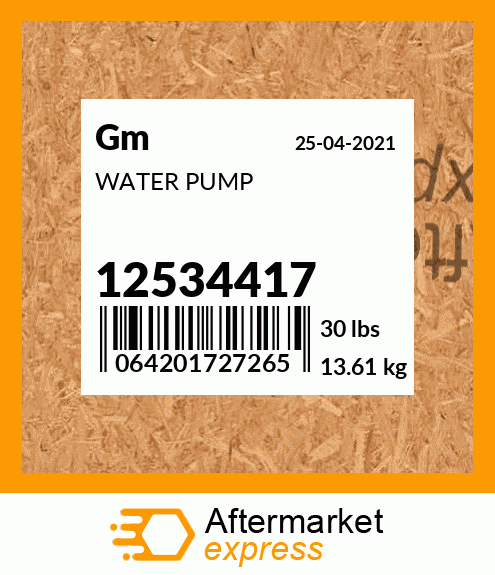 WATER PUMP 12534417