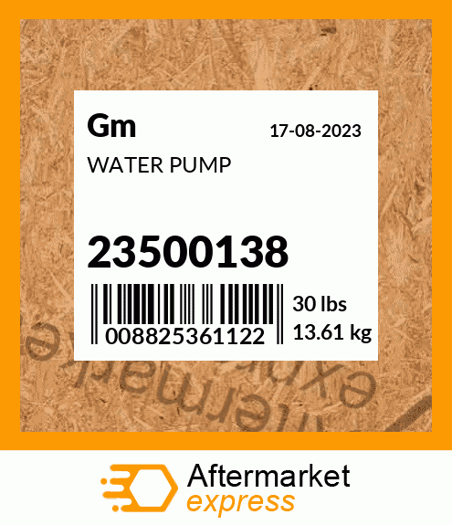 WATER PUMP 23500138
